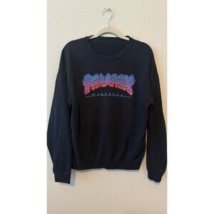 Thrasher Magazine Crewneck Sweatshirt Men’s Medium Black Skateboard Boxy Fit